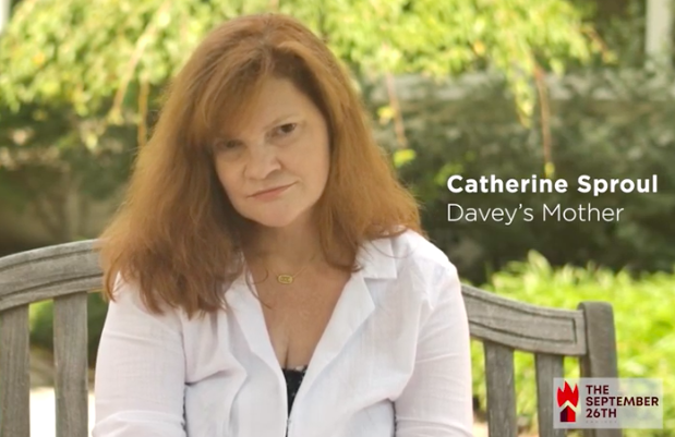  Catherine Sproul’s story of losing her son Davey is featured in this year’s September 26th Project video. 