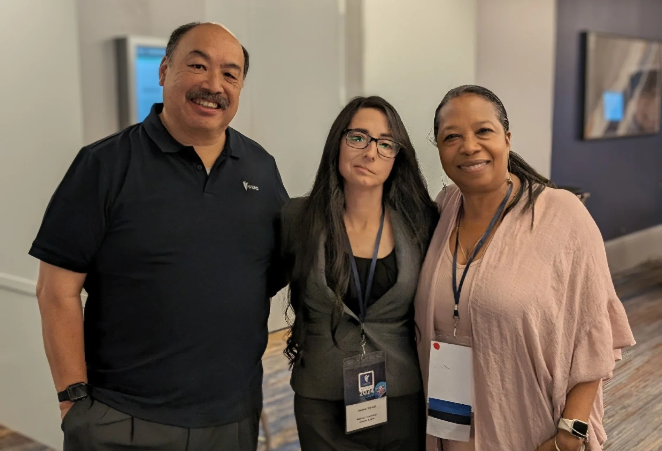   Jackie Kancir , NCSA Policy Director (center) with  Allen Wong , AADMD Immediate Past President, and  Dian Chin Kit-Wells , AADMD President-Elect 