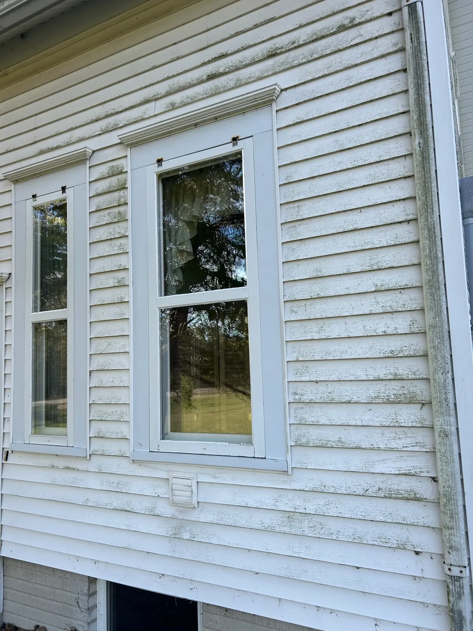 Before window cleaning in Rockville Maryland