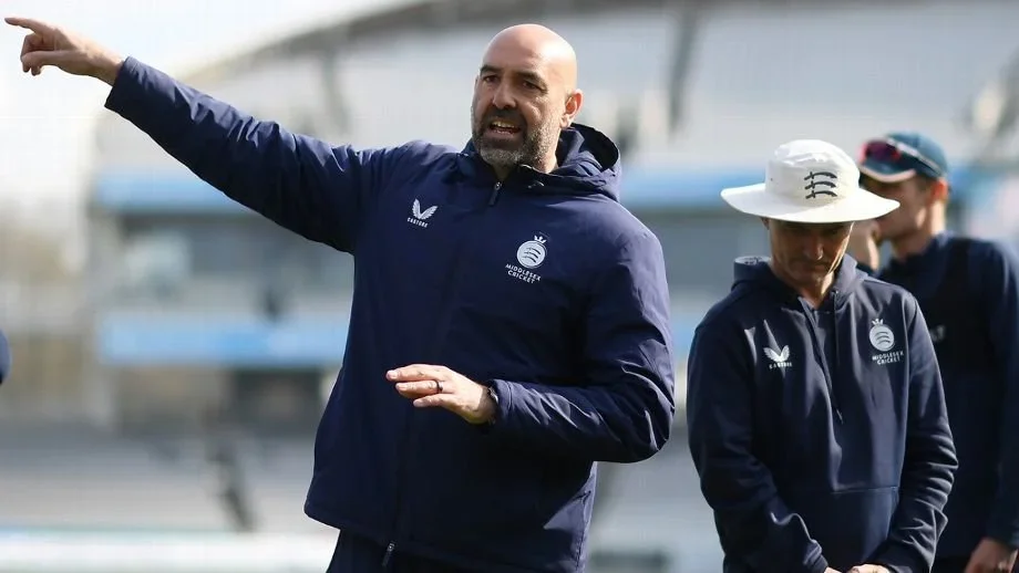 Richard Johnson coaching during his time at Middlesex