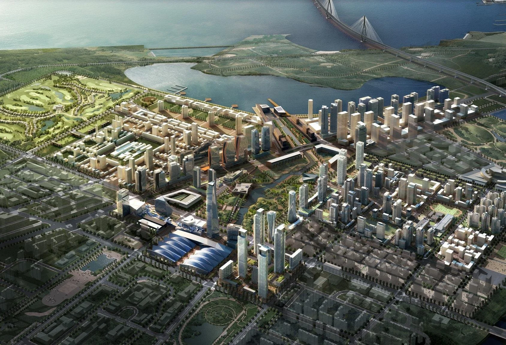Songdo IBD aerial view