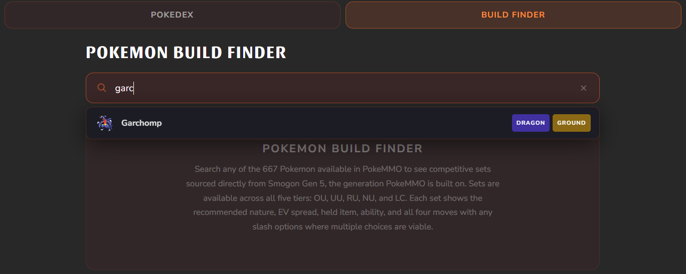 Autocomplete search dropdown