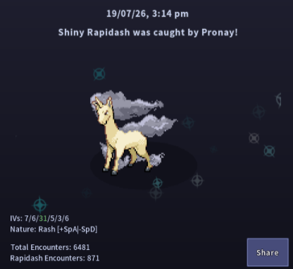 Example Discord catch post with photo