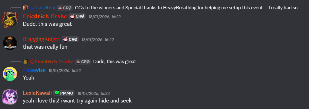 Event closing screenshot or group moment