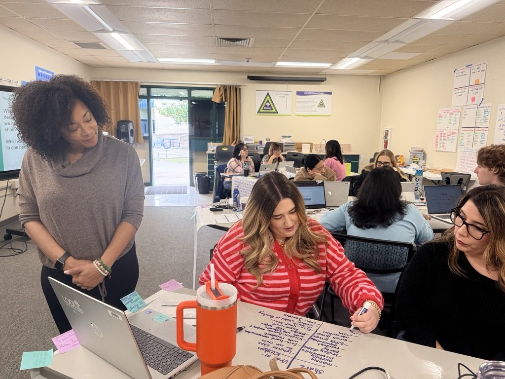 School leaders in collaborative planning session