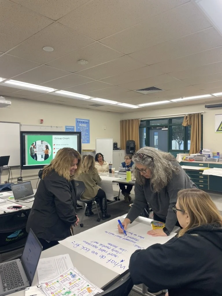 Teachers working through instructional challenges