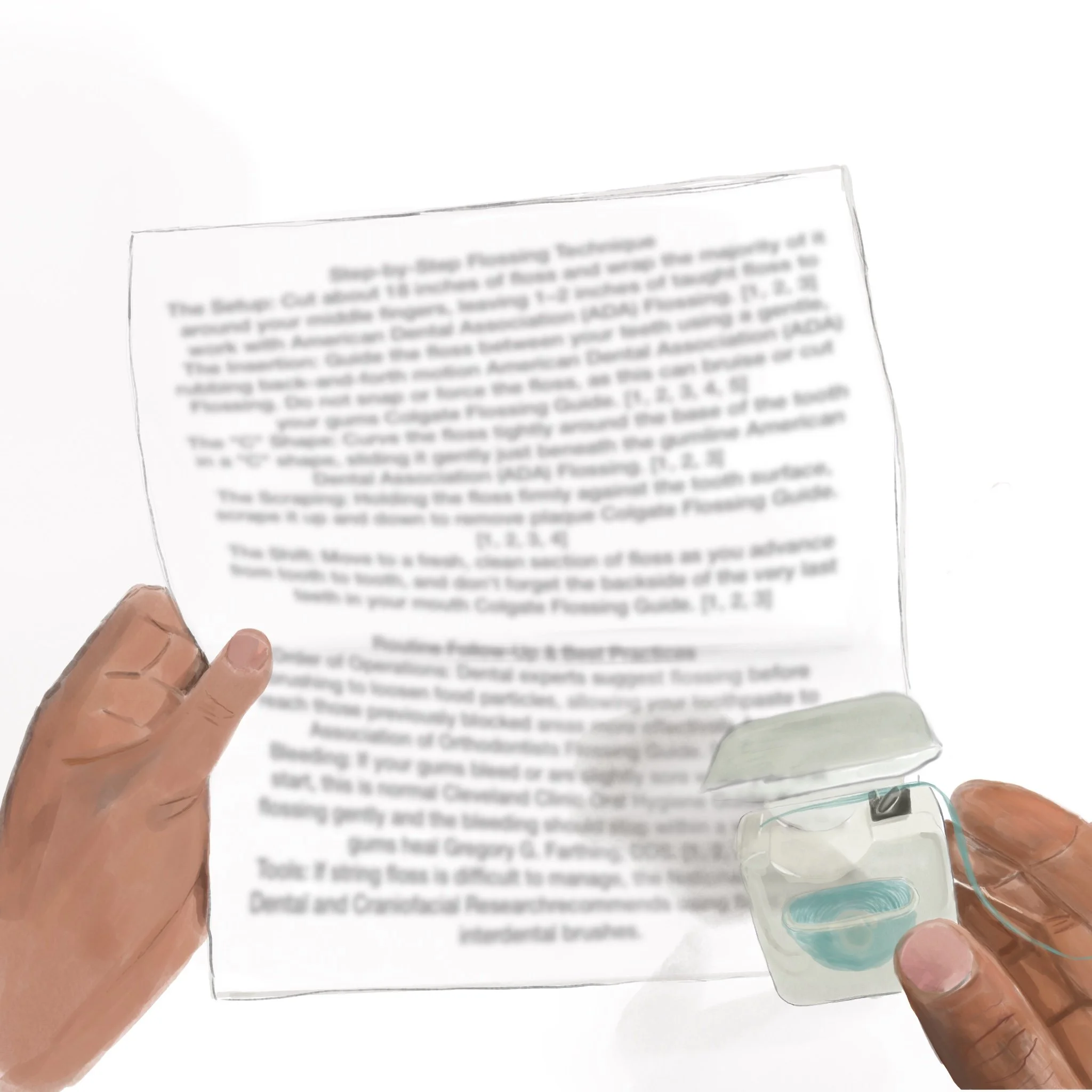 Navigating Written Instructions for Flossing
