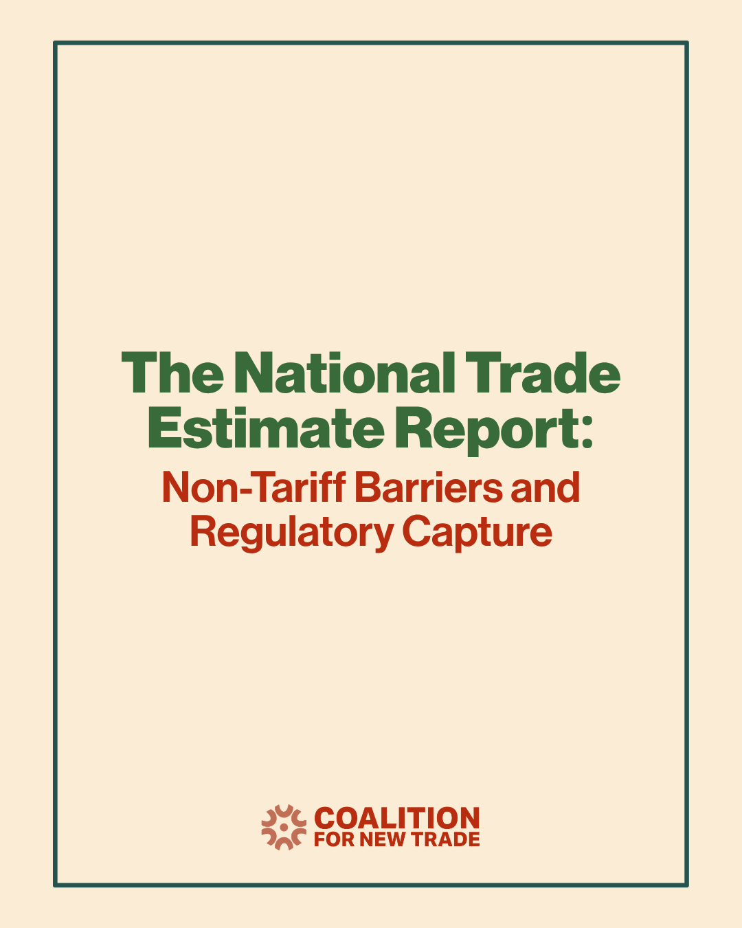 The National Trade Estimate Report cover