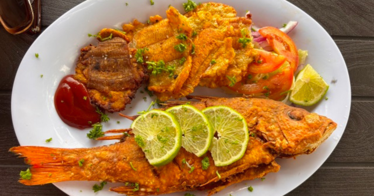 Fresh fried fish Panamanian cuisine