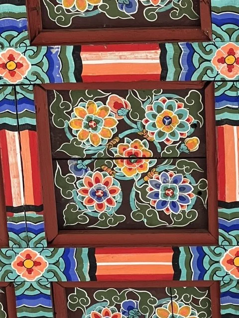 Temple ceiling detail South Korea