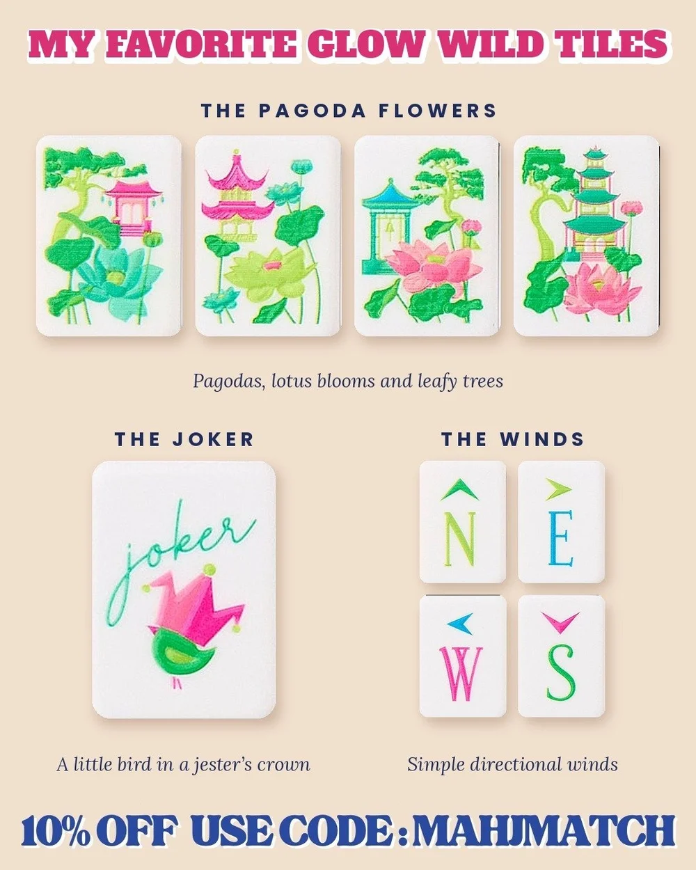 My favorite Glow Wild mahjong tiles