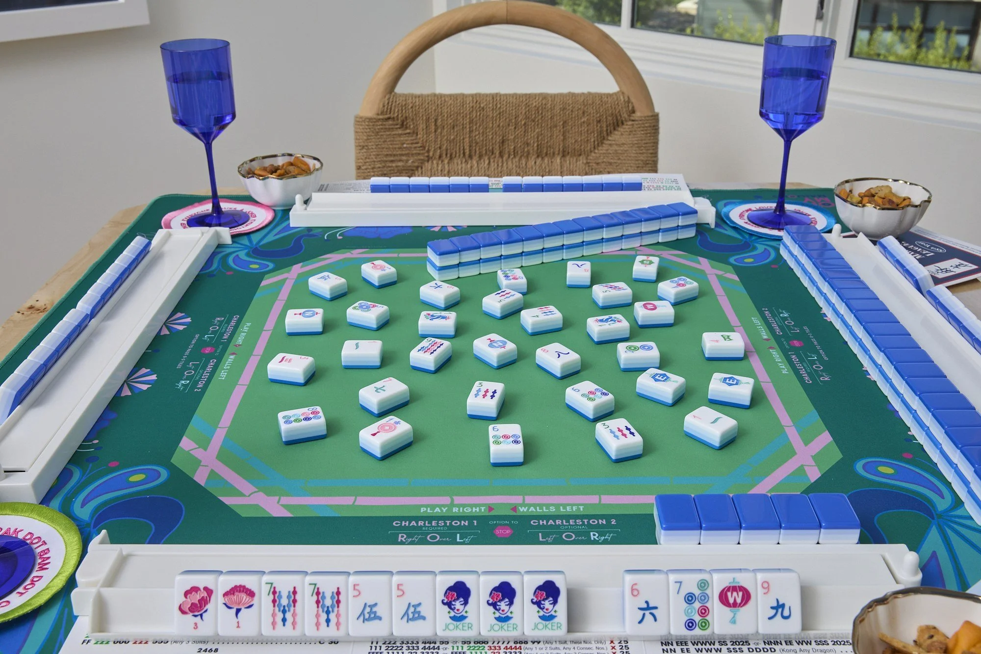 Oh My Mahjong Lola mahjong tiles on a real table
