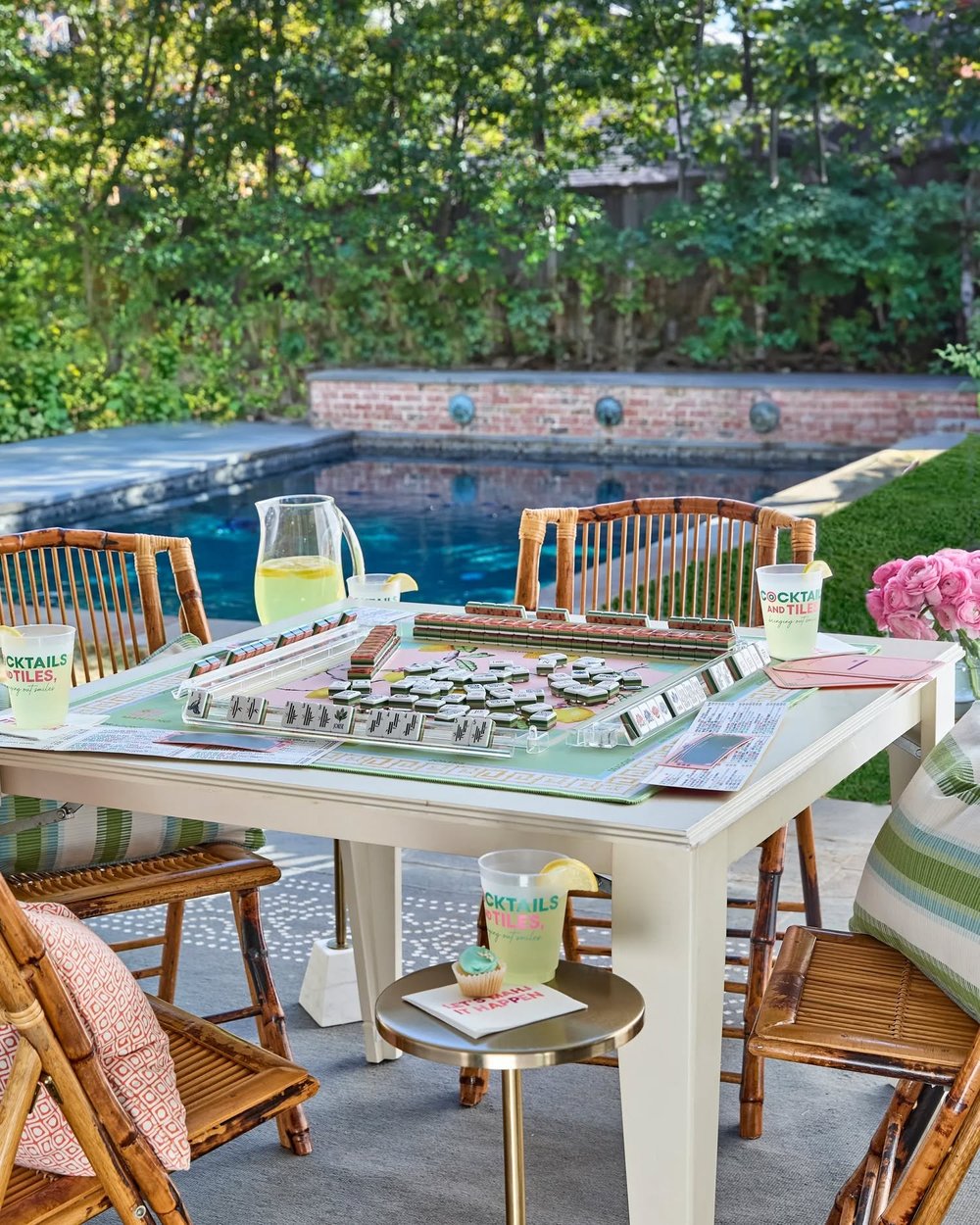 Oh My Mahjong Heritage mahjong tiles at the table: Heritage styled by Oh My Mahjong