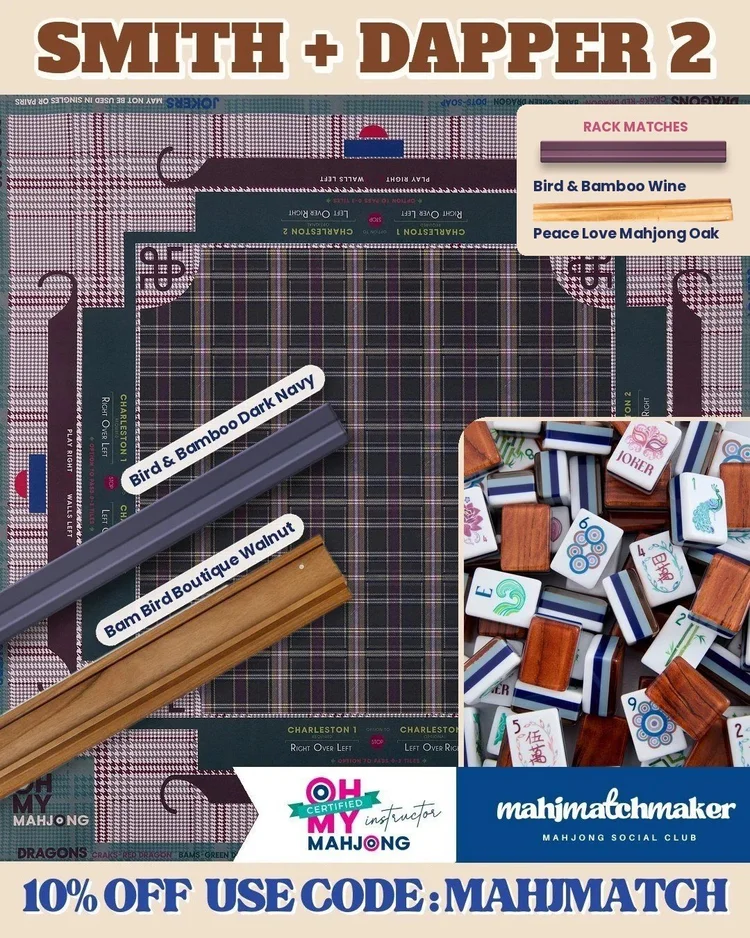 Oh My Mahjong Smith mahjong tiles with Oh My Mahjong Dapper 2 mahjong mat