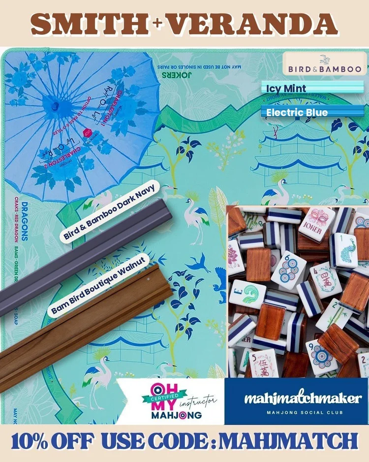 Oh My Mahjong Smith mahjong tiles with Oh My Mahjong Veranda mahjong mat