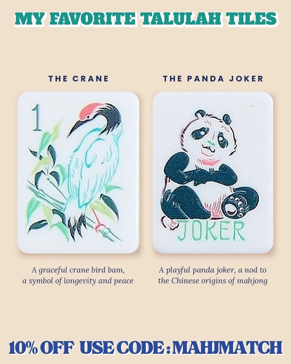 My favorite Talulah mahjong tiles