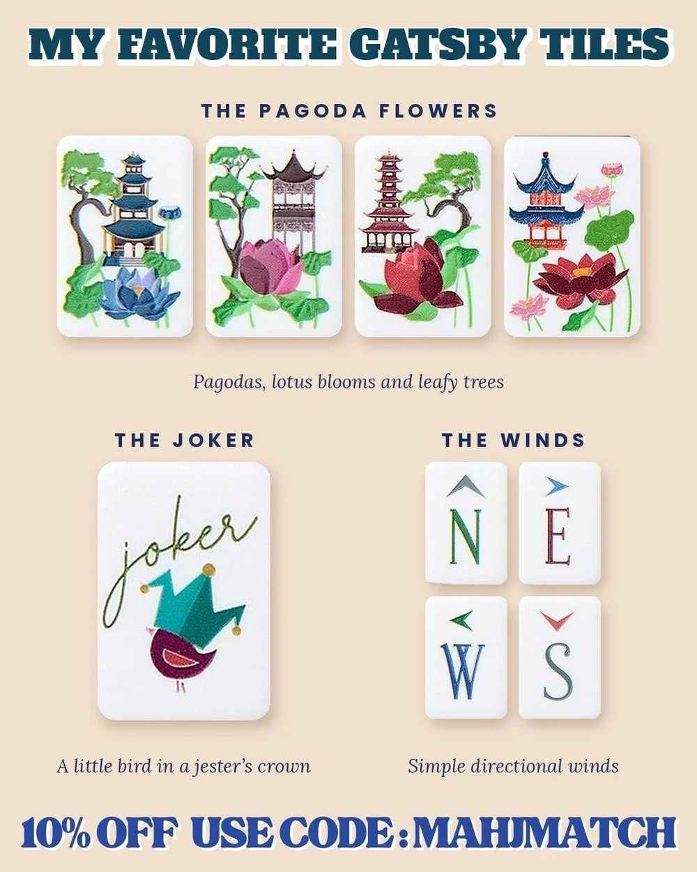 My favorite Gatsby mahjong tiles