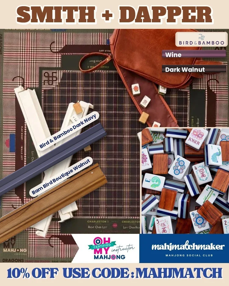 Oh My Mahjong Smith mahjong tiles with Oh My Mahjong Dapper mahjong mat