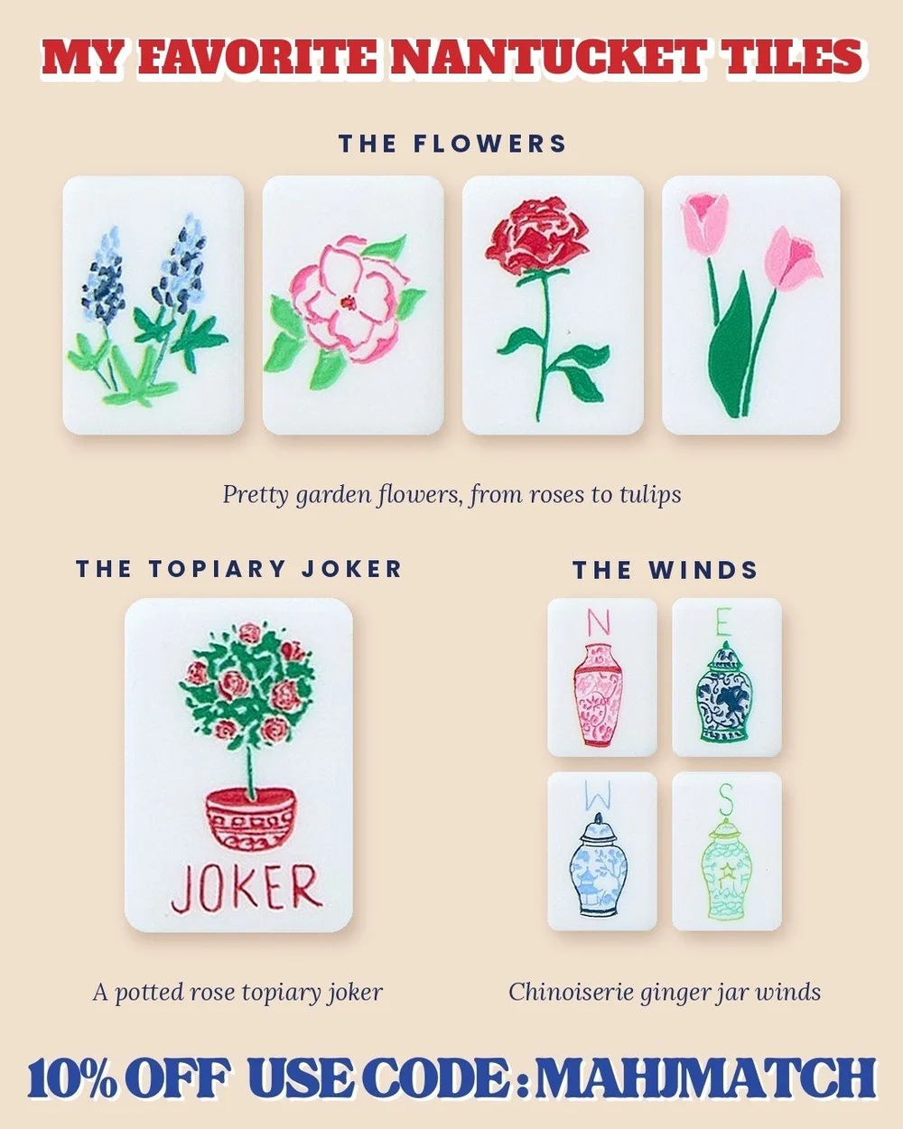 My favorite Nantucket mahjong tiles
