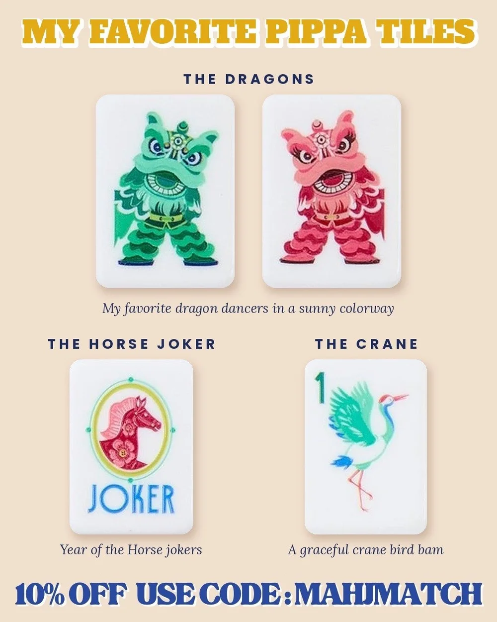 My favorite Pippa mahjong tiles