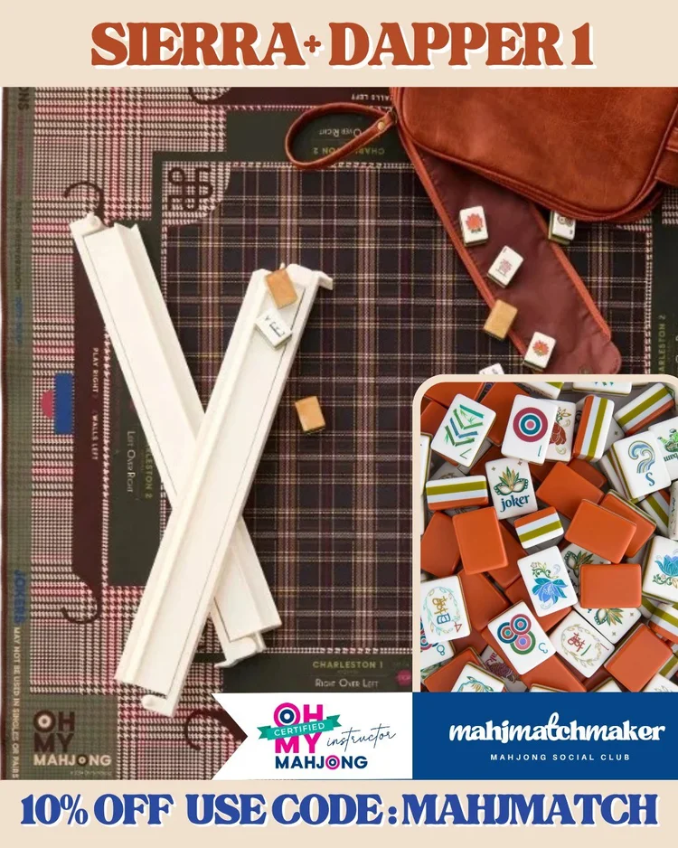 Oh My Mahjong Sierra mahjong tiles with Oh My Mahjong Dapper 1 mahjong mat