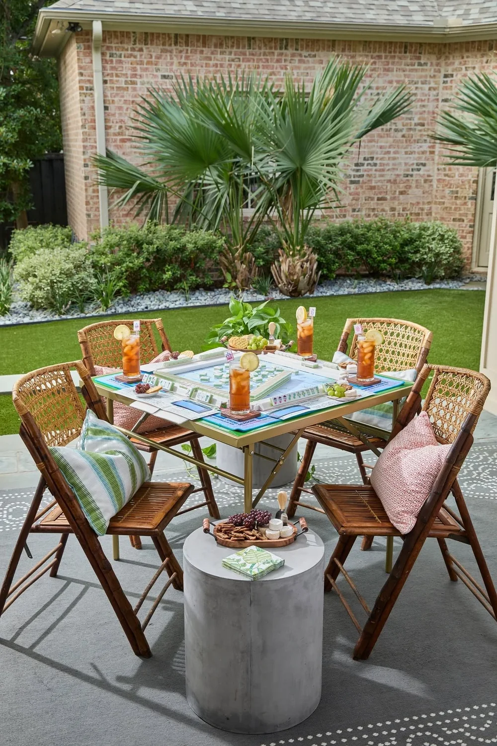 Oh My Mahjong Palm Royale mahjong tiles at the table: Palm Royale styled by Oh My Mahjong