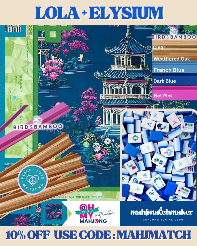 Oh My Mahjong Lola mahjong tiles with Oh My Mahjong Elysium mahjong mat