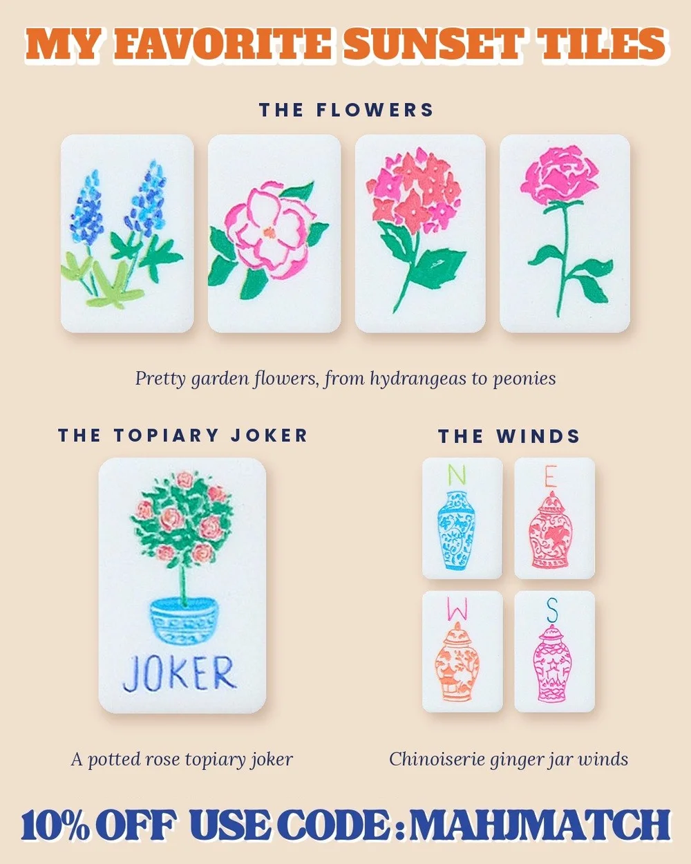 My favorite Sunset mahjong tiles