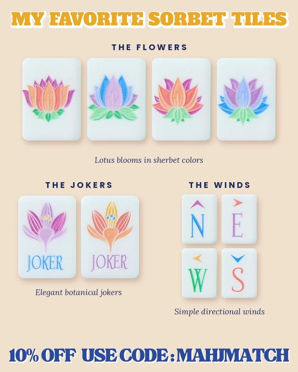 My favorite Sorbet mahjong tiles