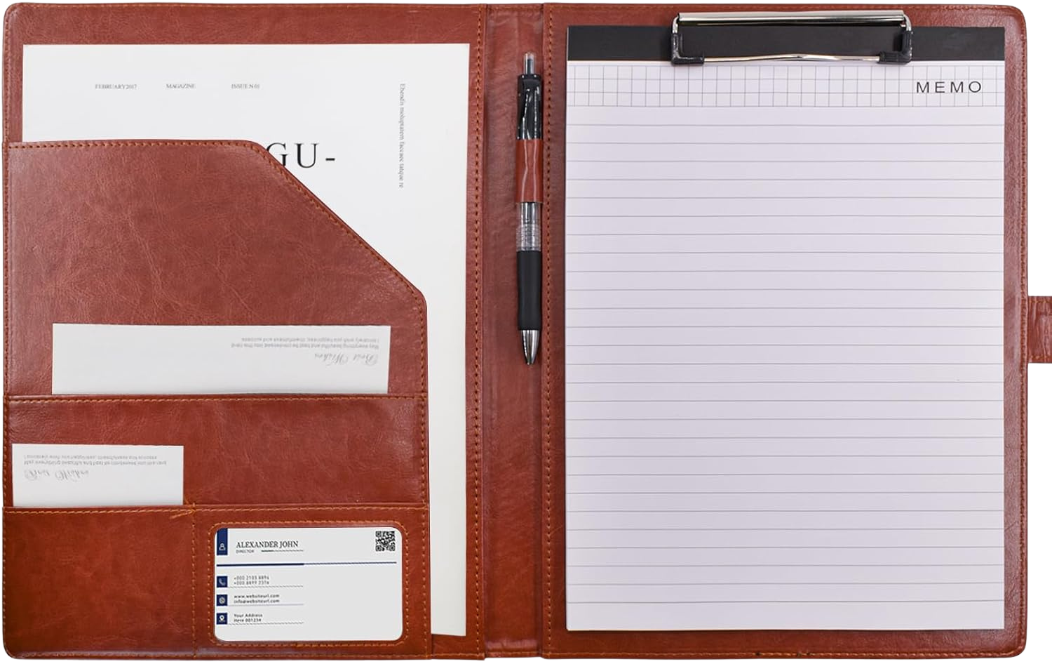 Leather Padfolio Clipboard