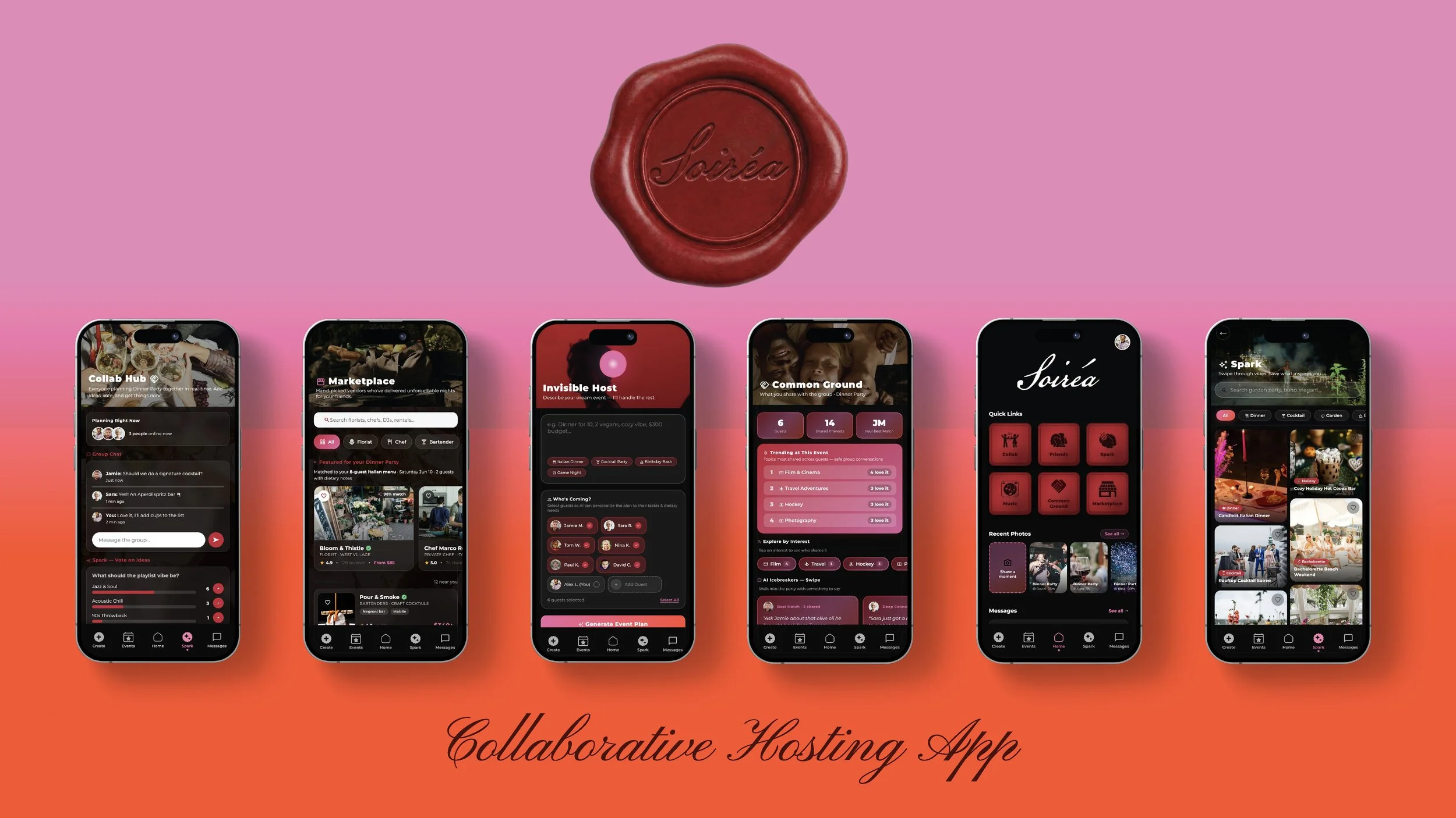 Soiréa app, project cover