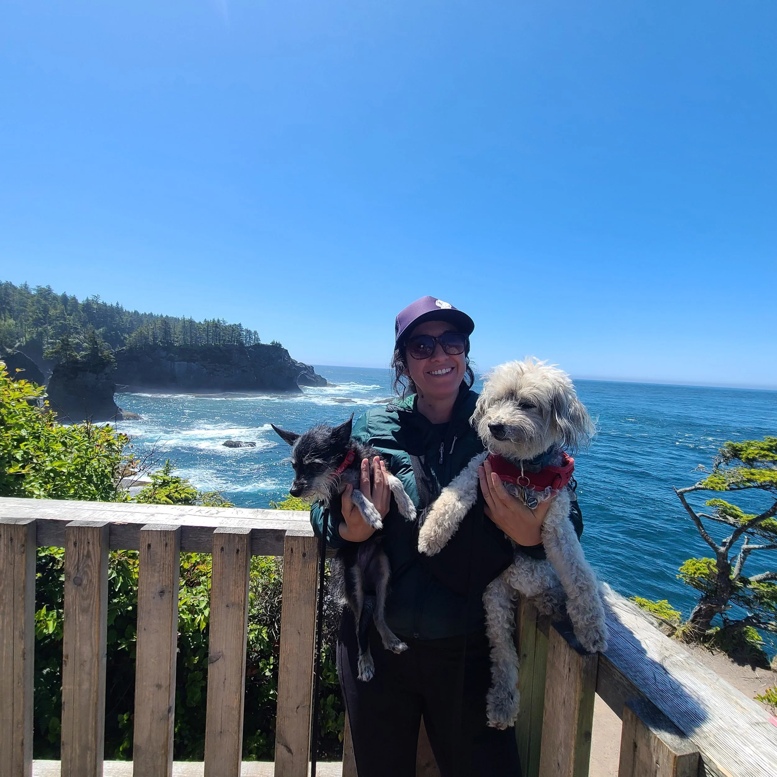 Genevieve and her dog