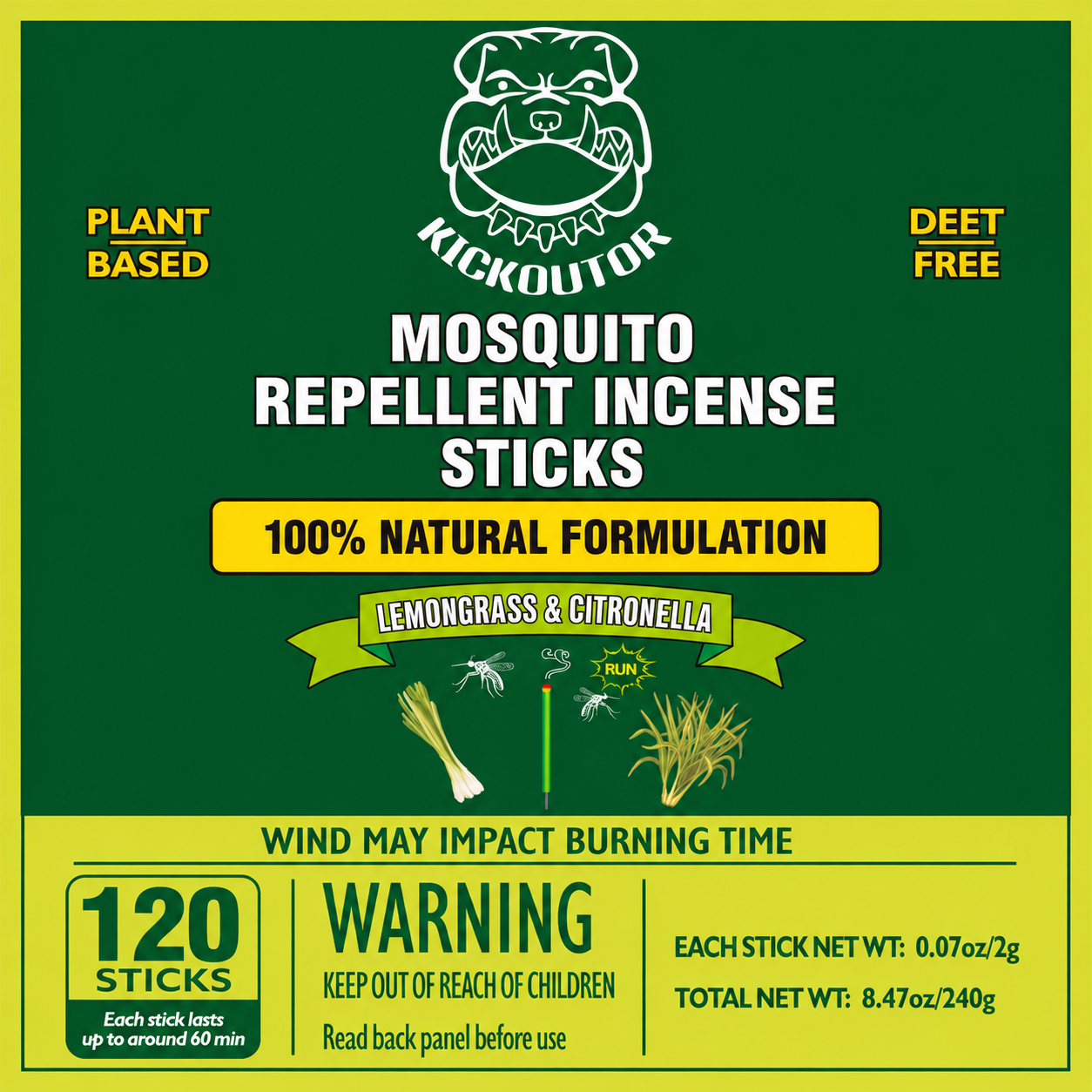 Mosquito repellent incense sticks