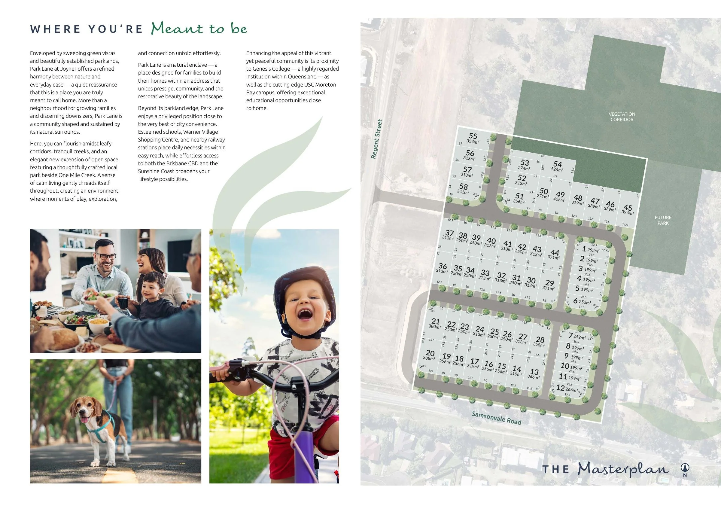 Park Lane estate brochure masterplan — select to enlarge