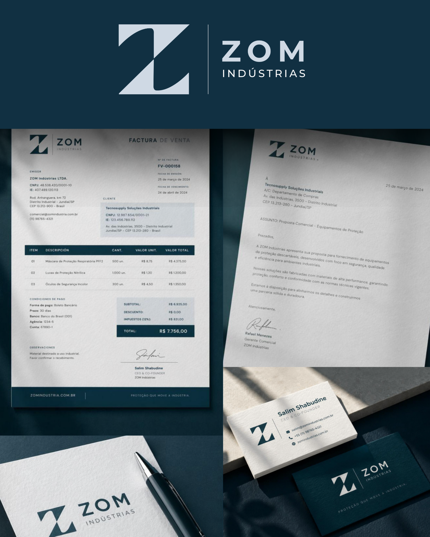 Industria de la salud: logotipo y brand look