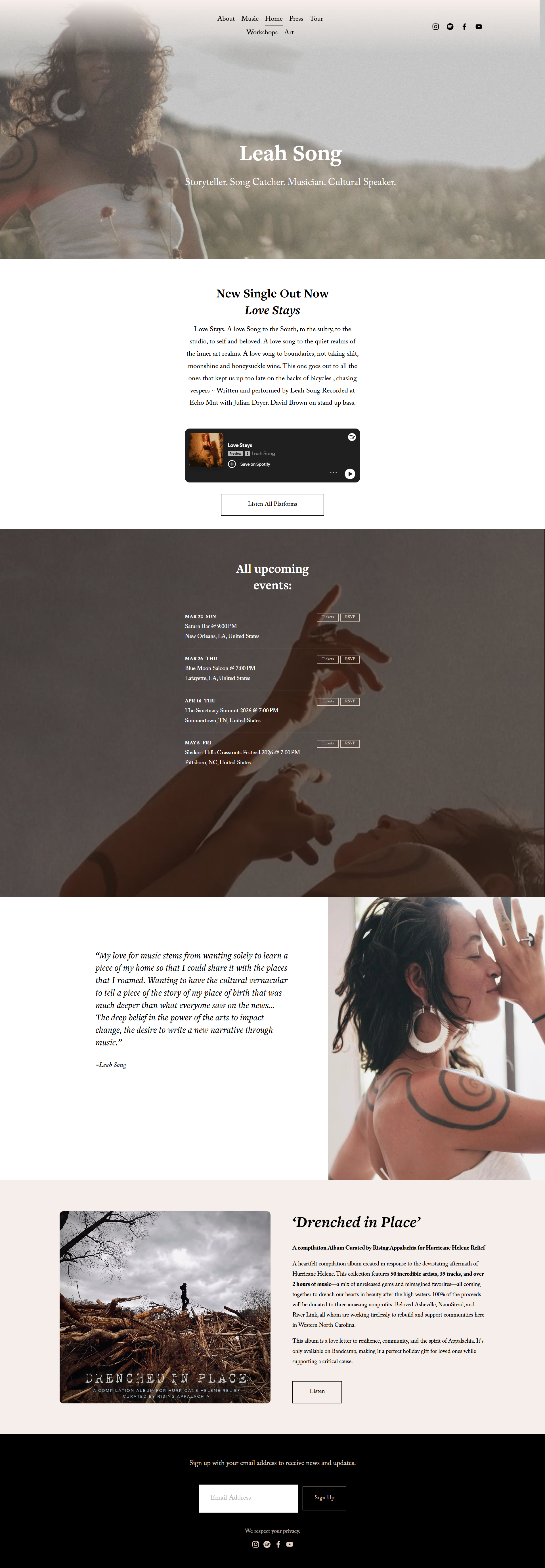 Leah Song website preview