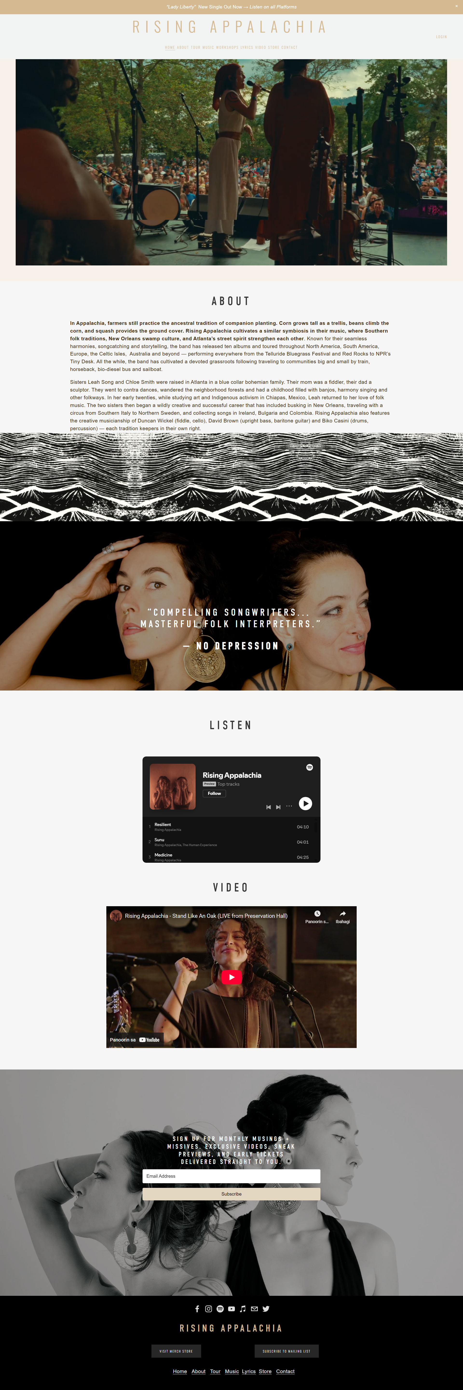 Rising Appalachia website preview