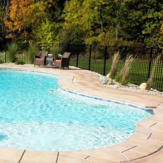 pool waterline dropping below skimmer with tape measure