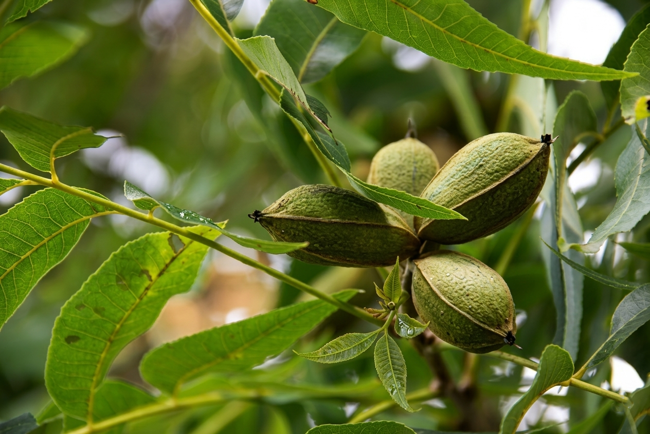 Pecan Nuts on tree