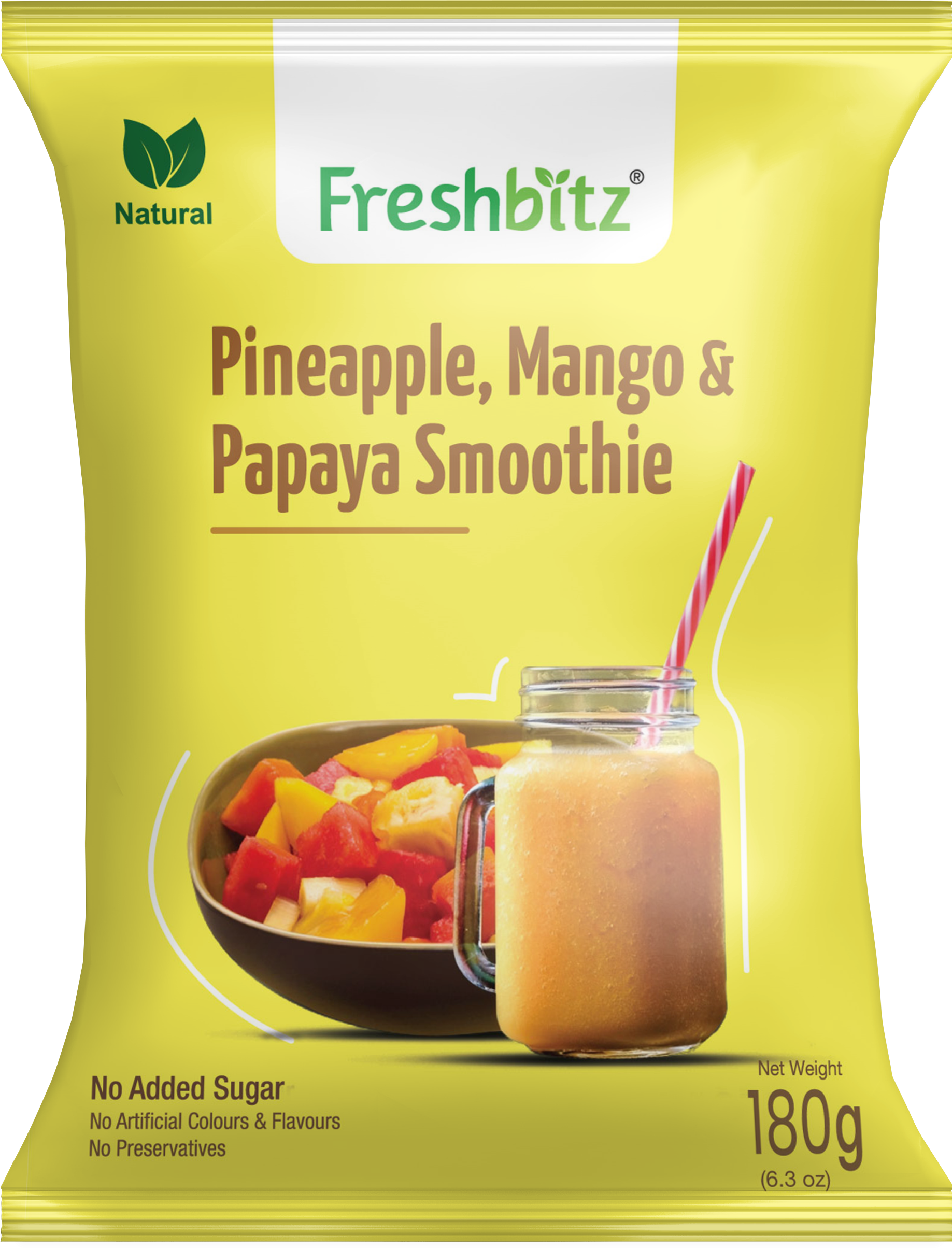 Pineapple, Mango and Papaya Smoothie