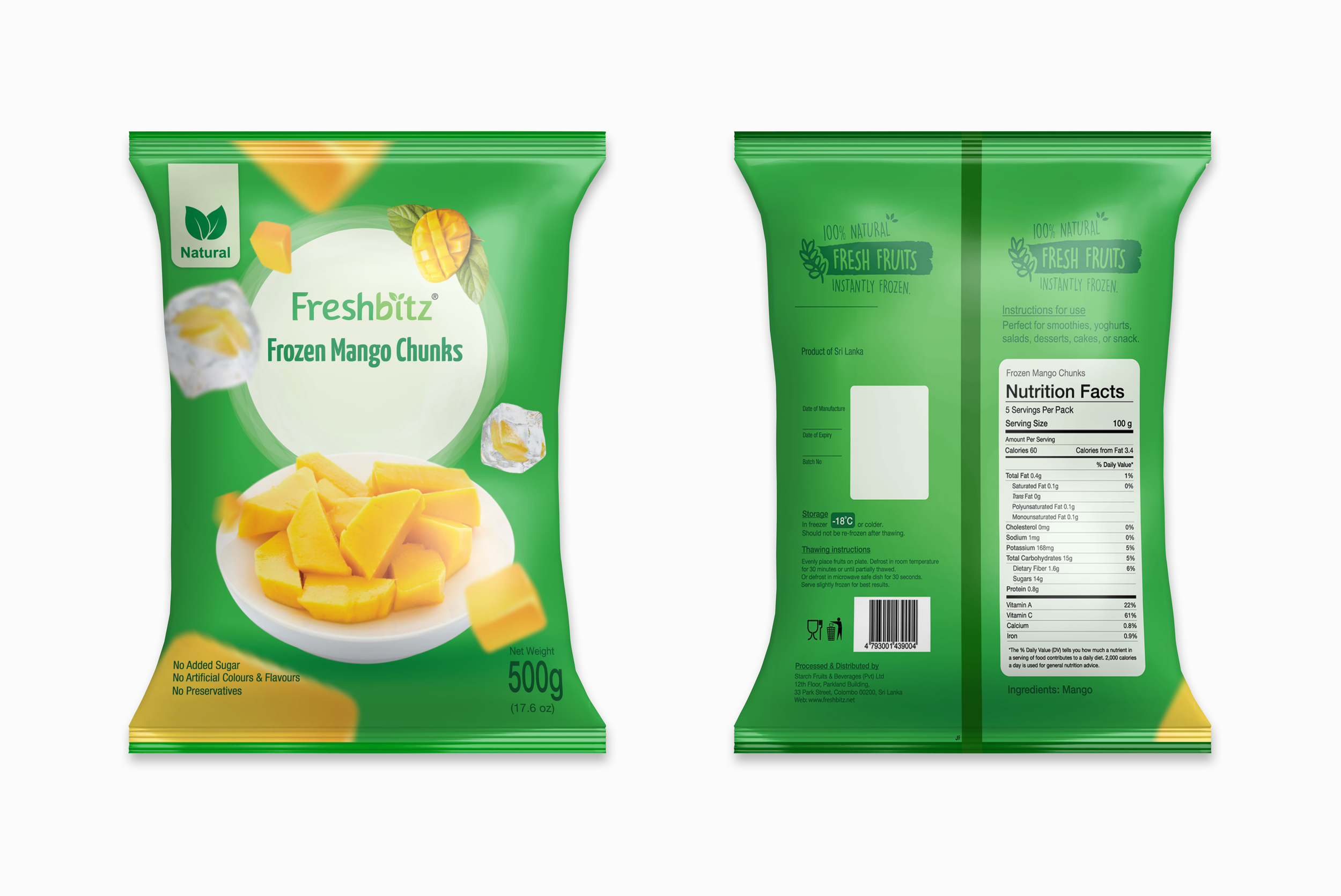 Frozen Mango Chunks