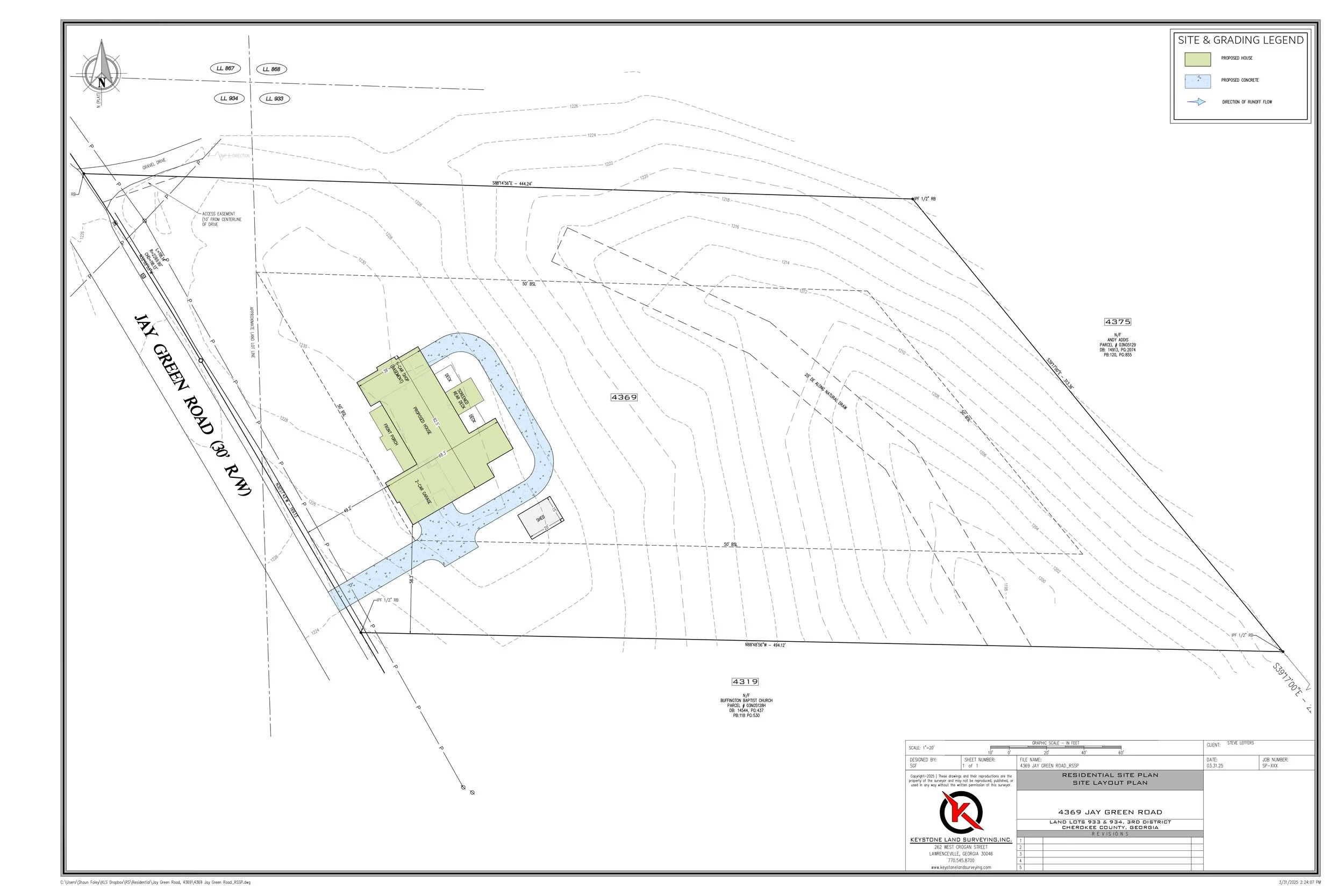 Aerial boundary image — Jay Green Road parcel