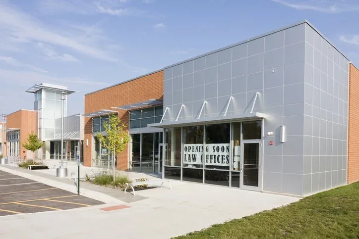 Renovated commercial building exterior