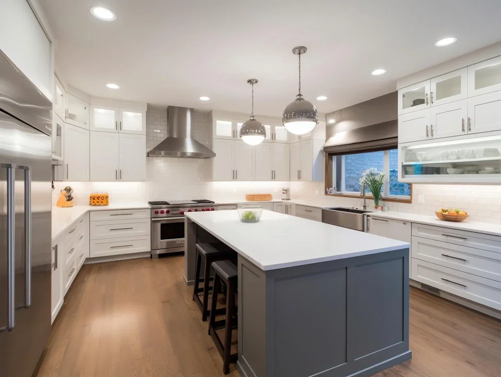 Bright white kitchen remodel
