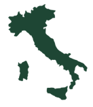 Map outline of Italy