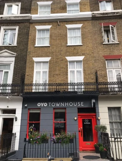 Hotel exterior on Edgware Road refurbished by RELM Interiors