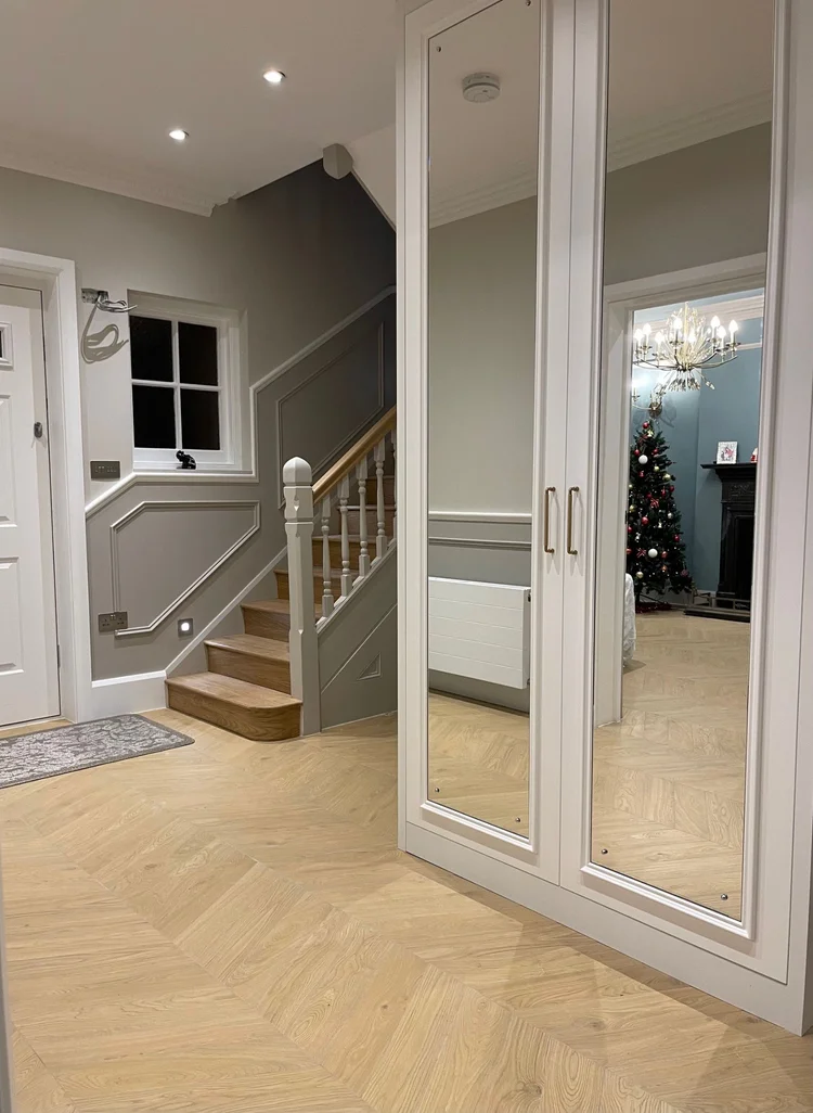Hallway storage in Morden by RELM Interiors