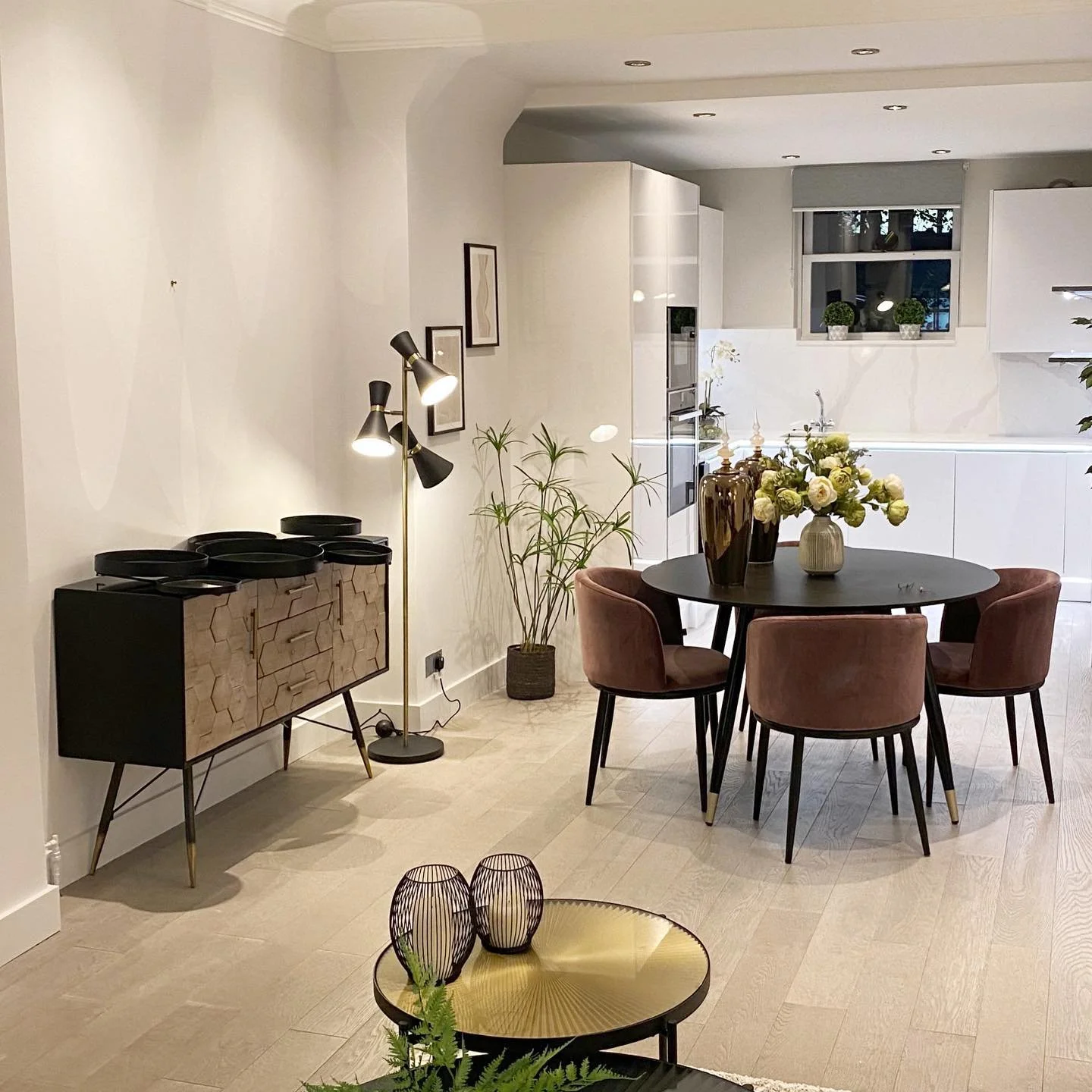 Open-plan living space in a renovated Marylebone apartment by RELM Interiors