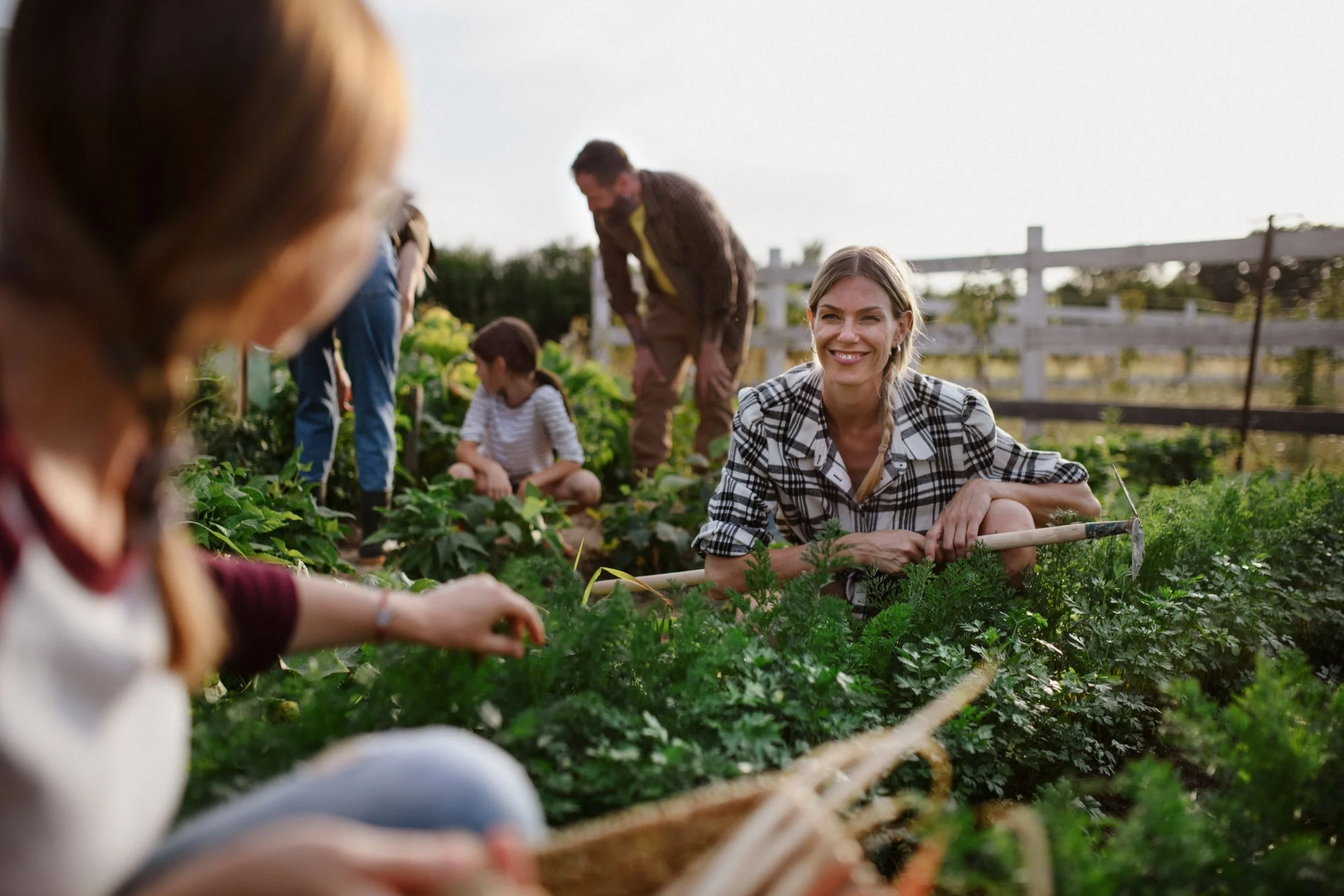 Community members gardening together — community engagement and social licence