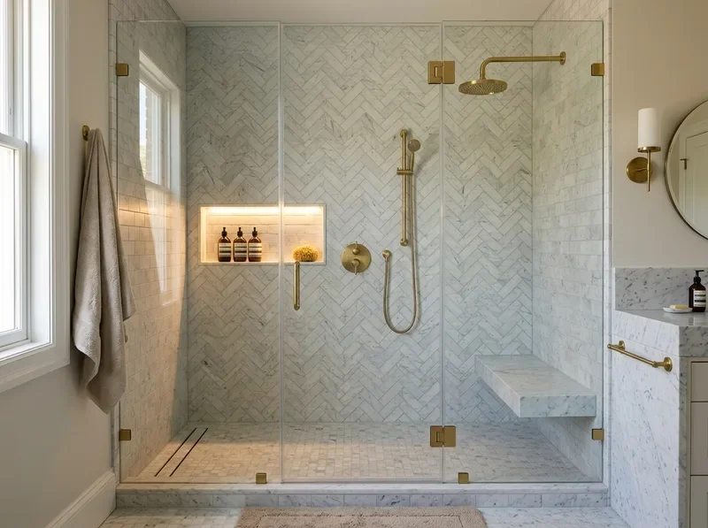 Walk In Tile Shower Enclosure